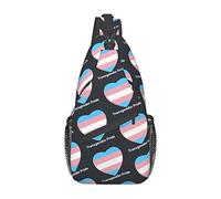 LGBTQ Transgénero Ally Pride Flag Sling Bag Senderismo Mochila Crossbody Hombro Mochila Viaje Pecho Pack para Hombres Mujeres