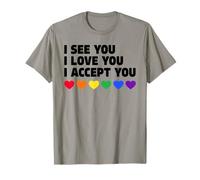 LGBTQIA+ Flag I See You I Love You I Accept You Ally LGBTQ Camiseta