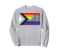 LGBTQIA+ Flag I See You I Love You I Accept You Ally LGBTQ Sudadera