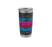 LGBTQI I Can't Even Think Straight Rainbow Pride Hombres Mujeres Vaso térmico de acero inoxidable de doble pared