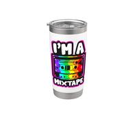 LGBTQI I'm A Mix Tape Music Orgullo Gay Divertido Arco Iris Vaso térmico de acero inoxidable de doble pared