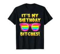 LGBTQI It's My Birthday Bitches Pride Rainbow Hombres Mujeres Camiseta