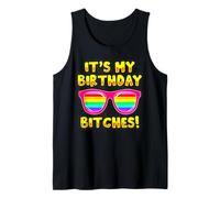 LGBTQI It's My Birthday Bitches Pride Rainbow Hombres Mujeres Camiseta sin Mangas
