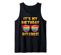 LGBTQI It's My Birthday Bitches Pride Rainbow Hombres Mujeres Camiseta sin Mangas