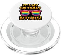 LGBTQI It's My Birthday Bitches Pride Rainbow Hombres Mujeres PopSockets PopGrip para MagSafe