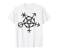 LGBTQI Símbolo Pagano de Inclusión Género Wicca Camiseta gráfica económica, Hombre, Blanco, L