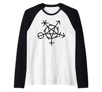 LGBTQI Símbolo Pagano de Inclusión Género Wicca Camiseta Manga Raglan