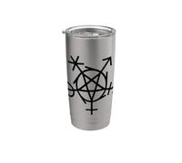LGBTQI Símbolo Pagano de Inclusión Género Wicca Vaso térmico de acero inoxidable de doble pared