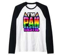 LGBTQI Soy Pantastic Pansexual Pan Orgullo Gay Orgullo Arco Iris Camiseta Manga Raglan