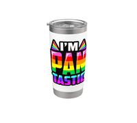 LGBTQI Soy Pantastic Pansexual Pan Orgullo Gay Orgullo Arco Iris Vaso térmico de acero inoxidable de doble pared