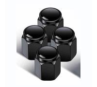 LGBWF 4Pcs Coche Neumáticos Válvulas Tapas, para Mini John Cooper Works Petrol 2025 Antirrobo Prueba Fugas Antipolvo Resistentes Corrosión Valve Caps, Car Accessories,A-Black