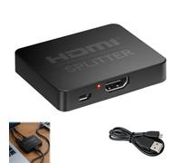 LgCiXli Splitter HDMl 1 Entrada 2 Salidas 4K 60Hz | Duplicador de Pantalla Ultra HD para Proyección Simultánea | Compatible con HDCP 2.2 y 3D | Ideal para TV, proyector y Gaming