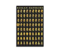 LGDSBHH Póster vintage del emperador romano, letrero de estudio de historia, lienzo de habitación, póster Art Deco de pintura, póster de pared, póster de arte impreso, decoración familiar moderna,