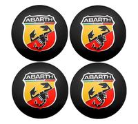 LGFDC 4 Piezas Adhesivo para Tapacubos Badge Pegatina para Abarth 50MM, Centro de Rueda de Coche Cubierta de La Etiqueta Auto Pegatinas de Rueda,Multi-Colored