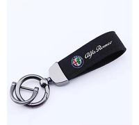 LGFDC Llavero para Coche para Alfa Romeo Spider Giulia Giulietta 147 159 4c 8c Mito GTV, Car Llave Fob Colgantes Automóviles Keychain Clips para Llavero Accesorios para Coche,Black