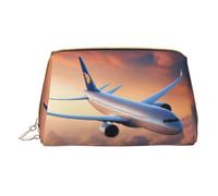 LGHDFYO Beautiful Sky - Neceser de viaje con diseño de avión, organizador de cosméticos portátil para mujeres, sobre la marcha, Blanco, One Size