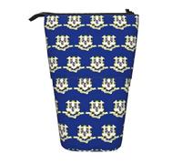 LGHDFYO Connecticut State Flag - Estuche telescópico para bolígrafos para mujeres y hombres, bonita bolsa de papelería de pie con cremallera para oficina, Negro, One Size, Moda