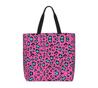 LGHDFYO Cute Leopard - Paquete de 1 bolsa económica de 15.7 x 19.6 pulgadas, bolsas de tela ligeras grandes reutilizables para comestibles, Negro -, Talla única