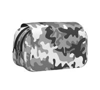 LGHDFYO Estuche para bolígrafo con estampado de camuflaje digital, soporte para bolígrafo hecho a mano, organizador de exhibición con cremallera, Negro, One Size, Art Deco