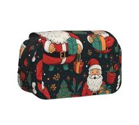 LGHDFYO Estuche para bolígrafos con impresión de Feliz Navidad, soporte para bolígrafo hecho a mano, organizador de exhibición con cremallera