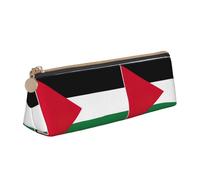 LGHDFYO Estuche triangular con bandera de Palestina, estuche para lápices de gran capacidad para hombres y mujeres, artistas, oficina en casa, Blanco, One Size, Moda