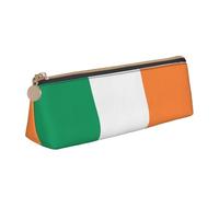 LGHDFYO Estuche triangular con bandera irlandesa, estuche para lápices de gran capacidad para hombres y mujeres, artistas, oficina en casa, Blanco, One Size, Moda