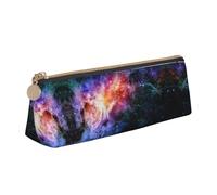 LGHDFYO Estuche triangular con diseño de galaxia en el universo, gran capacidad, para hombres y mujeres, artistas, hogar, oficina, color blanco, talla única, a la moda, Blanco, talla única, De moda