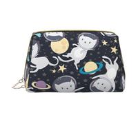 LGHDFYO Fun Cat Astronaut Neceser de viaje, organizador de cosméticos portátil para mujeres, para llevar, Blanco, One Size