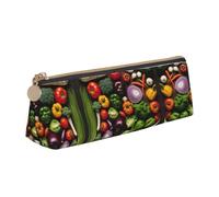 LGHDFYO Introducción de varios estuches triangulares de verduras, estuche de lápices de gran capacidad para hombres y mujeres, artistas, oficina en casa, Blanco, One Size, Moda