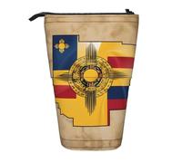 LGHDFYO Map01 - Estuche telescópico para hombre y mujer, con cremallera, diseño de la bandera de Nuevo México, color negro, talla única, Negro , talla única, De moda