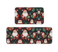 LGHDFYO Merry Christmas - Juego de 2 alfombras antideslizantes para cocina, antifatiga, para bar, oficina, escritorio, lavandería