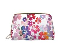 LGHDFYO Neceser de viaje con estampado de flores hawaianas, organizador portátil de cosméticos para mujeres, para llevar, Blanco, One Size