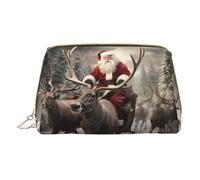 LGHDFYO Neceser de viaje de Papá Noel, organizador portátil de cosméticos para mujeres, para llevar, Blanco, One Size