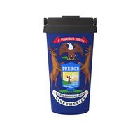 LGHDFYO Taza de café aislada con tapa con impresión de la bandera del estado de Michigan, taza de viaje de acero inoxidable, taza de café helado a prueba de fugas