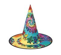 LGHHGY 2 sombreros de Halloween - Bailando oso de Acción de Gracias con estampado de brujas, accesorio de juego de rol, gorra mágica de mago para mujeres y hombres