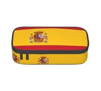 LGHHGY Beach Two Pineapples Sea Print - Estuche organizador multiusos para bolígrafos, bolsa de papelería portátil para escuela, oficina y viajes, Bandera española, Talla única, Mochila escolar