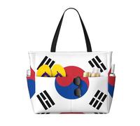 LGHHGY Bolsa de viaje de playa con estampado de bandera de las Bahamas de gran capacidad, ligera y duradera, perfecta para vacaciones y uso diario, Bandera de la República de Corea, Talla única