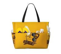 LGHHGY Bolsa de viaje de playa con estampado de delfines de gran capacidad, ligera y duradera, perfecta para vacaciones y uso diario, Linda motosierra llorando, Talla única