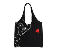 LGHHGY Bolsas de lona con estampado de la bandera de Jamaica - Bolsa grande reutilizable para compras y almacenamiento para mujeres, perfecta para comestibles, viajes, Bulldog francés, Talla única