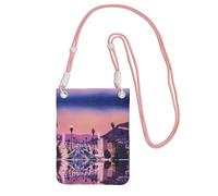 LGHHGY Bolso cruzado negro - Bolsa para teléfono móvil con estampado de Old Hollywood, perfecta para viajes, compras y actividades al aire libre, Pink, Talla única