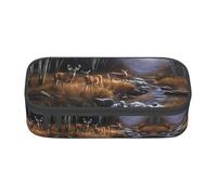 LGHHGY Canada Lynx Print - Estuche organizador de bolígrafos multiusos, bolsa de papelería portátil para escuela, oficina y viajes, Ciervo de belleza, Talla única, Mochila escolar