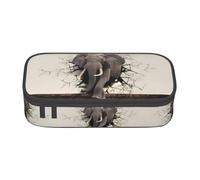 LGHHGY Canada Lynx Print - Estuche organizador de bolígrafos multiusos, bolsa de papelería portátil para escuela, oficina y viajes, Elefante de pared rota, Talla única, Mochila escolar