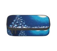 LGHHGY Canada Lynx Print - Estuche organizador de bolígrafos multiusos, bolsa de papelería portátil para escuela, oficina y viajes, Copo de nieve azul de Navidad, Talla única, Mochila escolar
