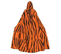 LGHHGY Disfraz de capa con capucha de Halloween, unisex, para adultos, con estampado de leopardo tigre naranja para cosplay, fiestas y eventos temáticos