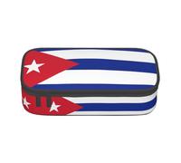 LGHHGY Estuche con estampado de bandera de Bélgica, organizador de bolígrafos multiusos, bolsa de papelería portátil para escuela, oficina y viajes, Bandera cubana, Talla única, Mochila escolar