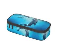 LGHHGY Estuche con estampado de calavera de azúcar, organizador de bolígrafos multiusos, bolsa de papelería portátil para escuela, oficina y viajes, Patrón Kiss Dolphin Tale, Talla única, Mochila