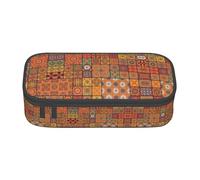 LGHHGY Estuche con estampado de calavera de azúcar, organizador de bolígrafos multiusos, bolsa de papelería portátil para escuela, oficina y viajes, Grupo de geométricos marroquíes, Talla única
