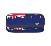 LGHHGY Estuche para lápices con estampado de bandera rusa, organizador de bolígrafos multiusos, bolsa de papelería portátil para escuela, oficina y viajes, Bandera de Nueva Zelanda, Talla única
