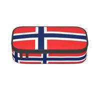 LGHHGY Estuche para lápices con estampado de bandera rusa, organizador de bolígrafos multiusos, bolsa de papelería portátil para escuela, oficina y viajes, Bandera noruega, Talla única, Mochila