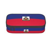 LGHHGY Estuche para lápices con estampado de bandera rusa, organizador de bolígrafos multiusos, bolsa de papelería portátil para escuela, oficina y viajes, Bandera de Haití, Talla única, Mochila